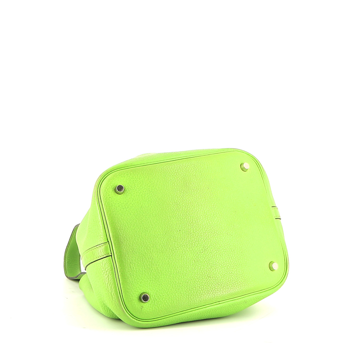 Borsa Hermès Picotin in pelle togo verde - Detail D4