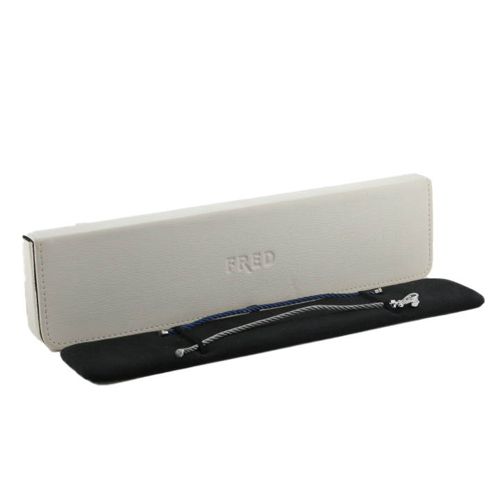 Bracciale Fred Force 10 modello medio in oro bianco e acciaio - Detail D2