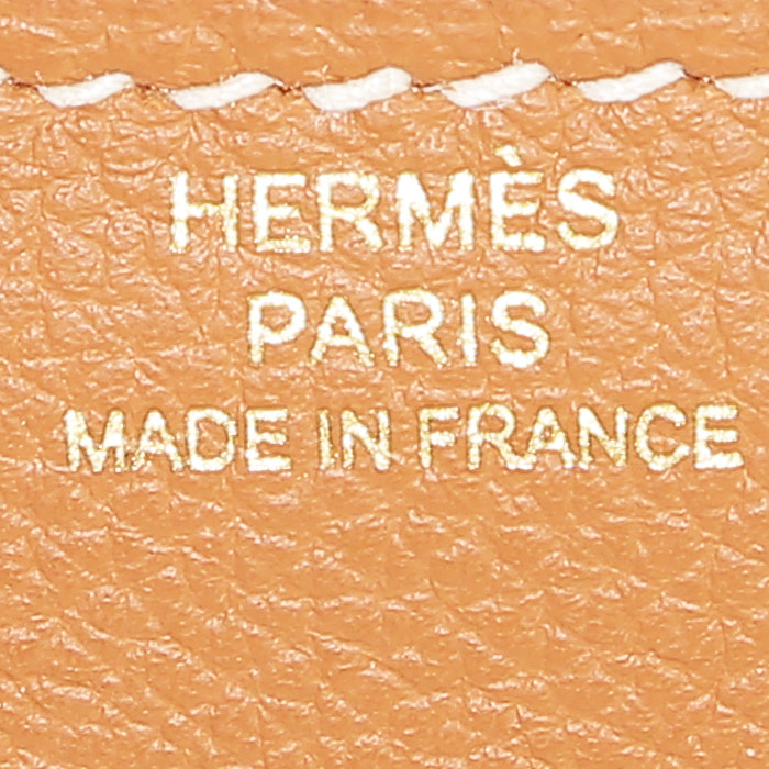 Borsa a tracolla Hermès  Constance mini  in pelle Epsom gold - Detail D4