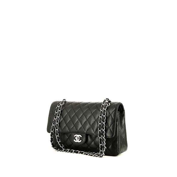 Chanel  Timeless handbag  in black quilted grained leather - 00pp