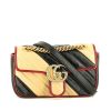 Bolso bandolera Gucci  GG Marmont en cuero acolchado negro beige y color burdeos - 360 thumbnail