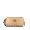 Gucci  GG Marmont Camera shoulder bag  in beige chevron quilted leather - 360 thumbnail