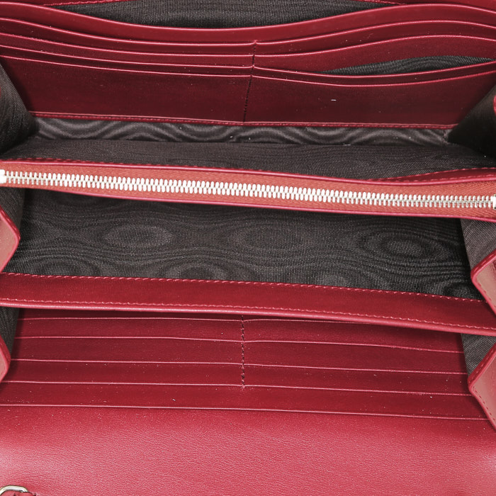 Gucci  Dionysus handbag/clutch  in red velvet  and red leather - Detail D2