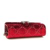 Gucci  Dionysus handbag/clutch  in red velvet  and red leather - Detail D4 thumbnail