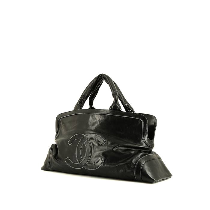 Chanel  Vintage handbag  in black leather - 00pp