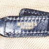 Hermès  Trim handbag  in navy blue leather  and beige canvas - Detail D3 thumbnail