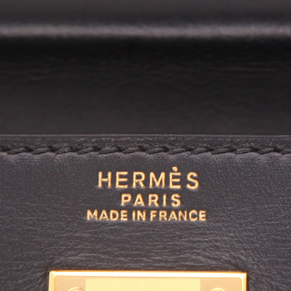 Borsa Hermès  Kelly 32 cm in pelle box nera - Detail D2