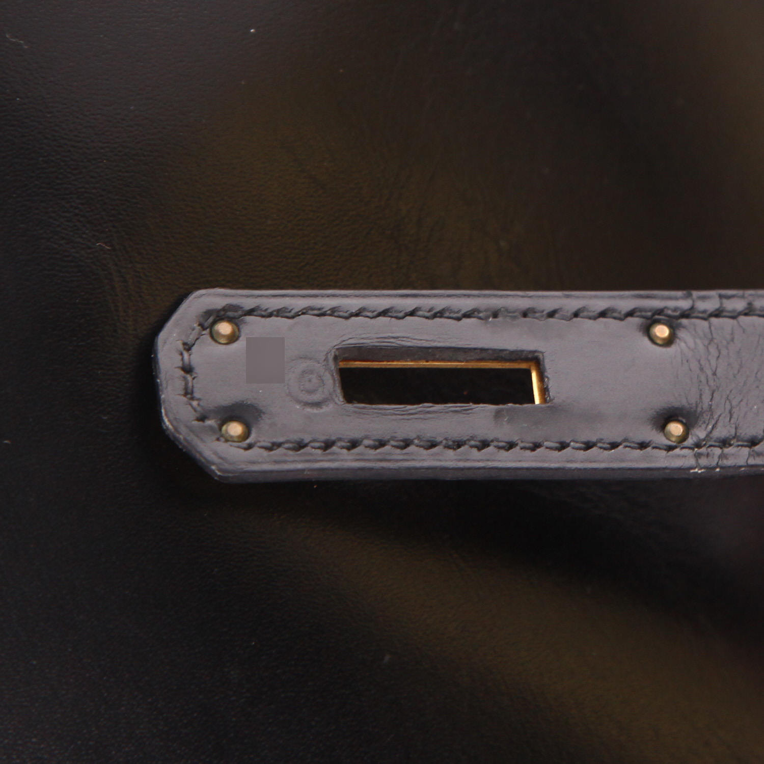 Borsa Hermès  Kelly 32 cm in pelle box nera - Detail D4