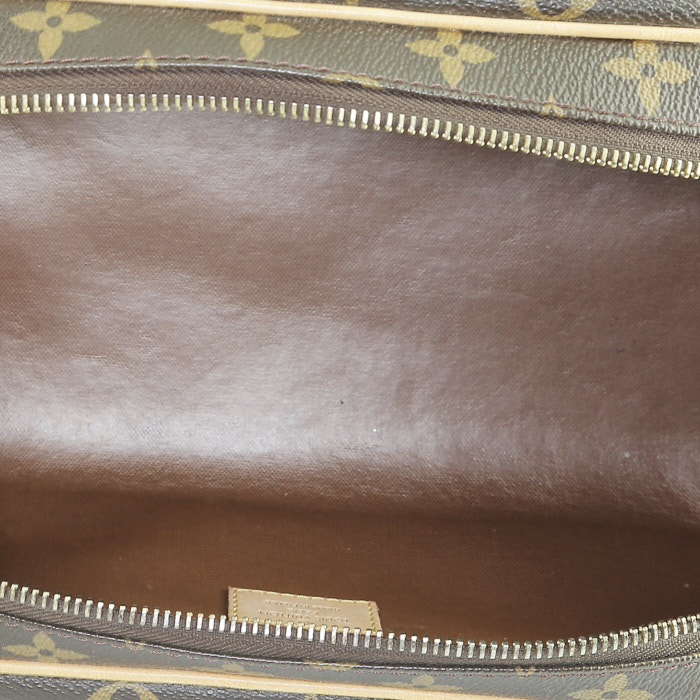 Louis Vuitton   en lona Monogram marrón y cuero natural - Detail D2