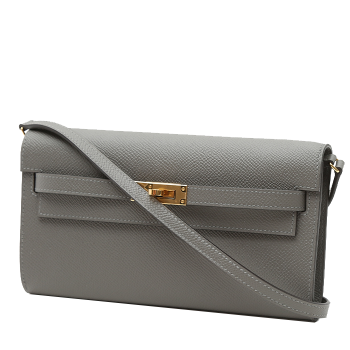 Hermès  Kelly To Go handbag/clutch  in grey epsom leather - 00pp