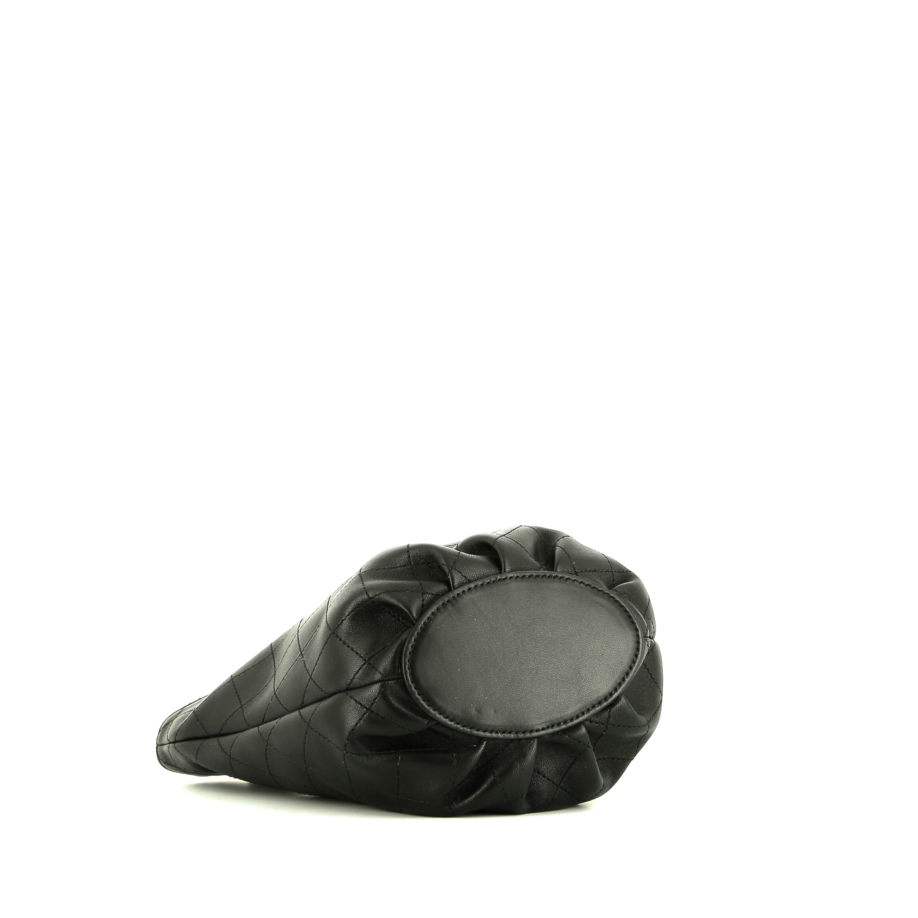 Chanel   handbag  in black leather - Detail D5