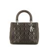 Sac à main Dior  Lady Dior en cuir cannage marron - 360 thumbnail