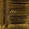 Arnaldo Pomodoro, "Porta", sculpture in gilded bronze and wooden and metal base, signed and numbered, from 1970's - Detail D2 thumbnail