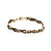 Flexible Vintage   1970's bracelet in yellow gold, tiger eye stone and ruby - 00pp thumbnail