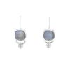 Half-articulated Poiray Indrani earrings in white gold, labradorite and diamonds - 00pp thumbnail