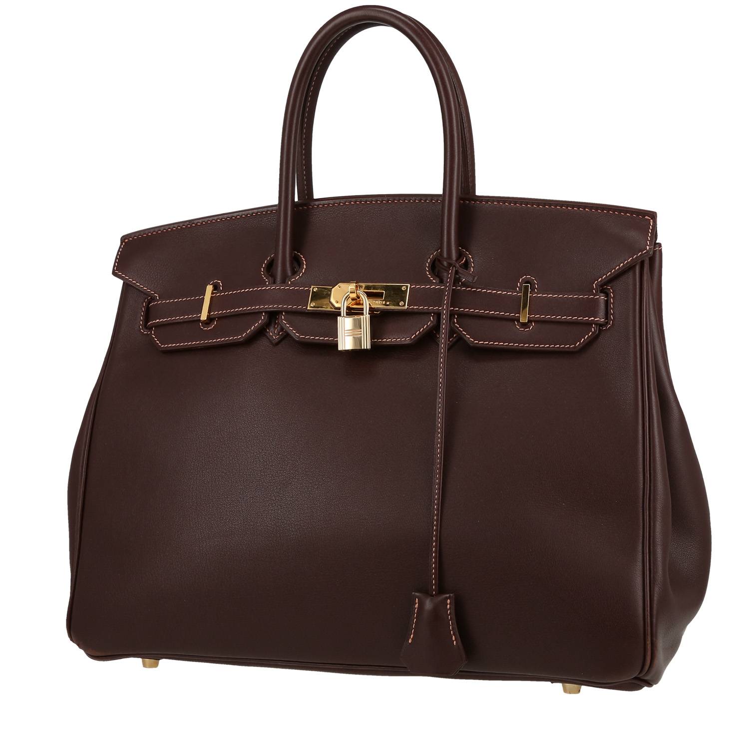 Hermès  Birkin 35 cm handbag  in brown leather - 00pp