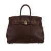 Bolso de mano Hermès  Birkin 35 cm en cuero swift marrón - 360 thumbnail