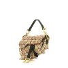 Dior  Saddle small model  handbag  in multicolor canvas  and black leather - 00pp thumbnail