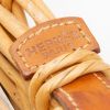 Hermès, large and rare wicker and glass tray, leather handles, signed, of 2017 - Detail D2 thumbnail