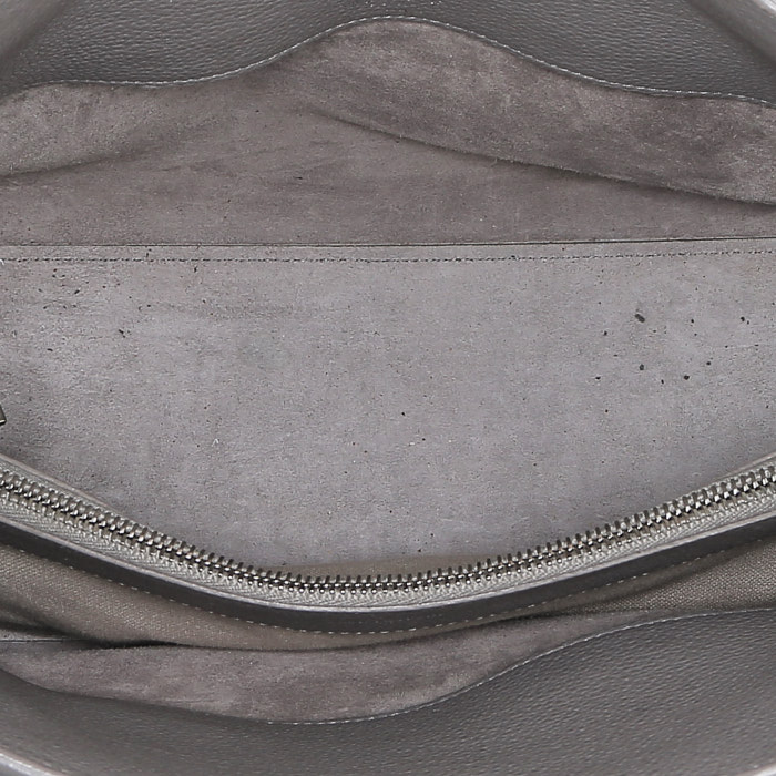 Sac à main Saint Laurent  Sac de jour en cuir gris - Detail D3