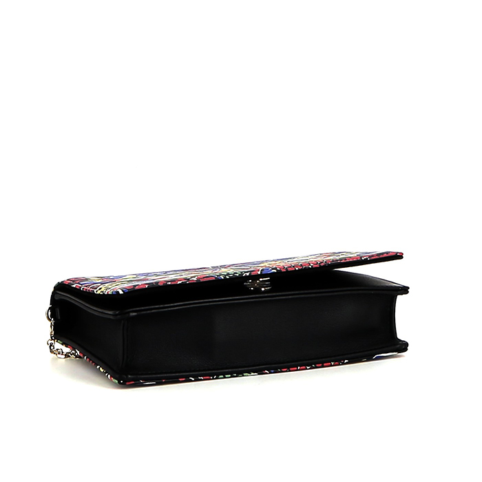 Bolso bandolera Dior  Wallet on Chain en cuero multicolor - Detail D5