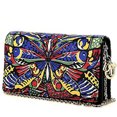 Bolso bandolera Dior  Wallet on Chain en cuero multicolor