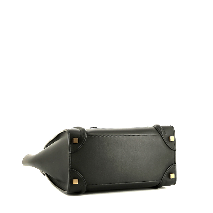 Borsa Celine  Luggage Micro in pelle nera - Detail D4