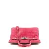 Hermès  Birkin 30 cm handbag  in Rose Sheherazade porosus crocodile - 360 Front thumbnail