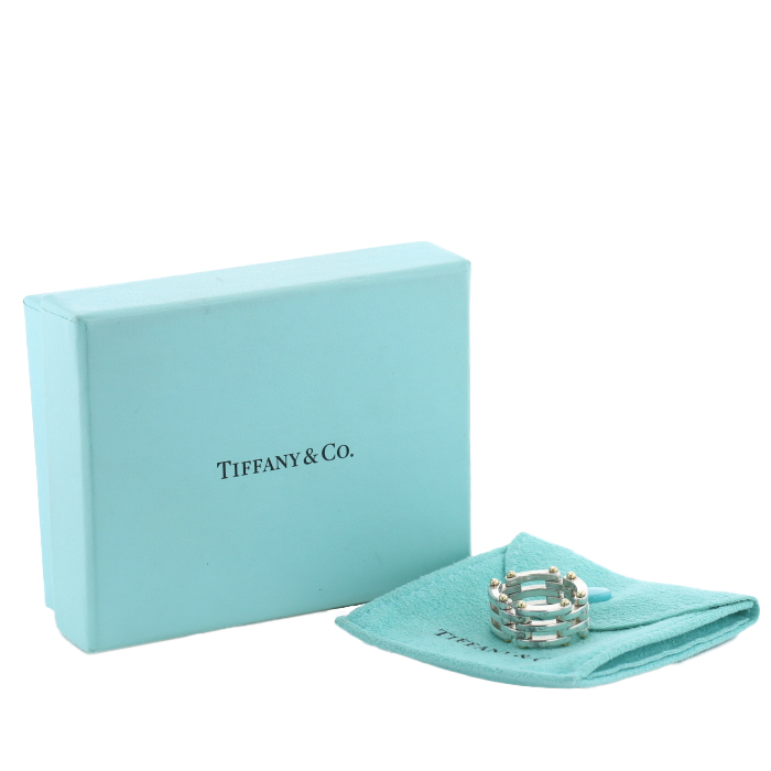 Articulated Tiffany & Co  ring in yellow gold and silver - Detail D2