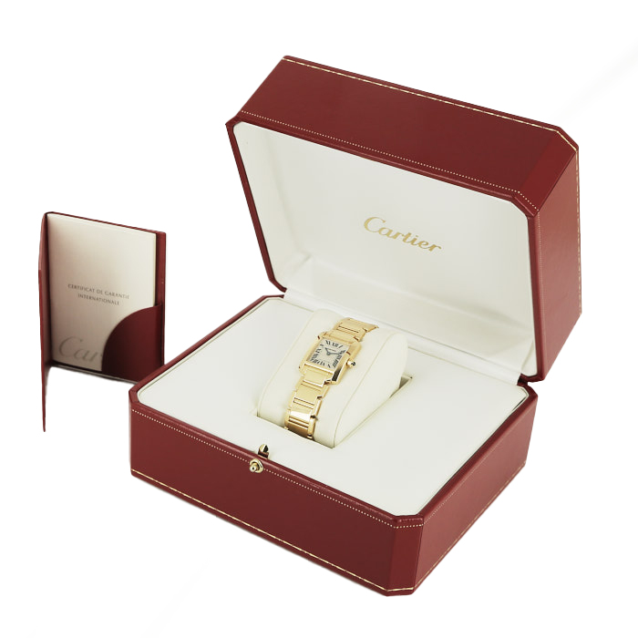 Reloj Cartier Tank Française de oro amarillo Ref: Cartier - 1820  Circa 1997 - Detail D2