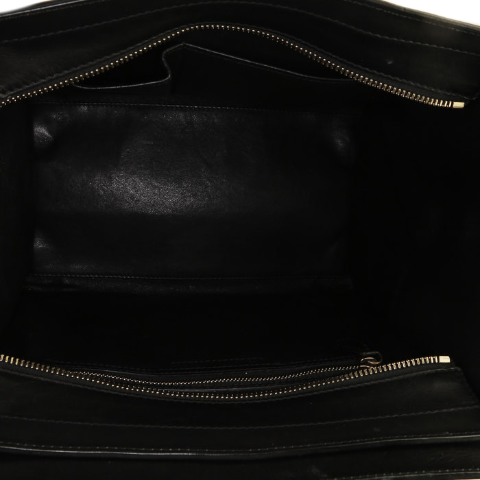 Sac à main Celine  Luggage en cuir noir - Detail D2