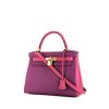 Borsa Hermès  Kelly 28 cm in pelle togo bicolore viola e rosa - 00pp thumbnail