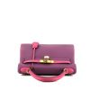 Hermès  Kelly 28 cm handbag  in purple and pink bicolor  togo leather - 360 Front thumbnail