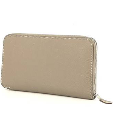 Billetera Hermès  Azap en cuero epsom marrón etoupe