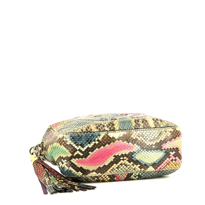Gucci  Soho Disco shoulder bag  in multicolor python - Detail D4
