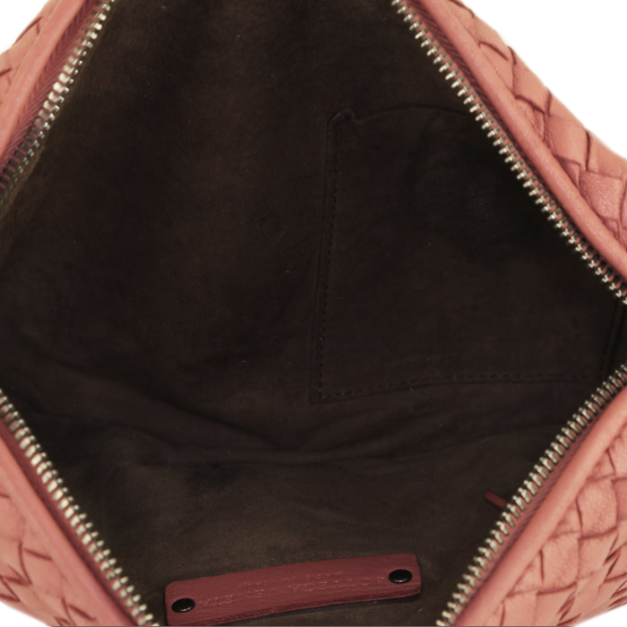 Bottega Veneta  Nodini shoulder bag  in red intrecciato leather - Detail D2