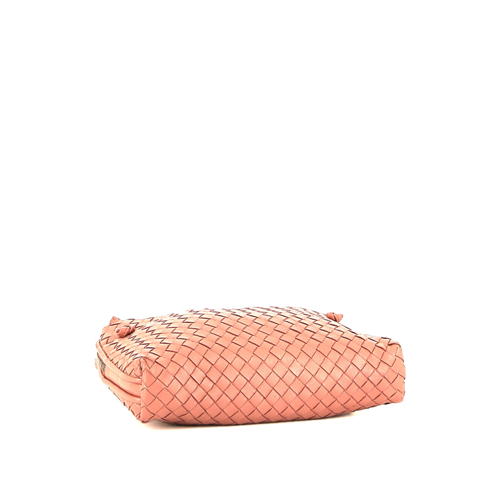 Bottega Veneta  Nodini shoulder bag  in red intrecciato leather - Detail D4