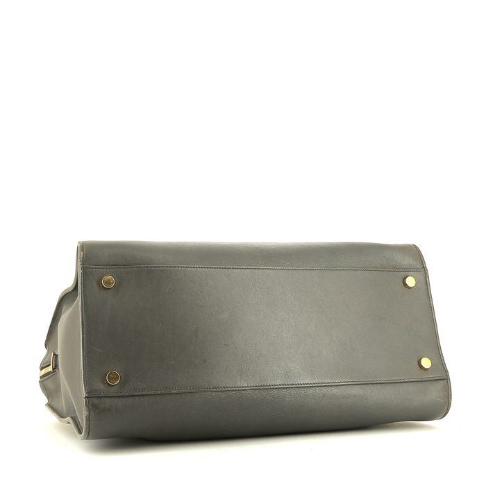 Saint Laurent  Chyc handbag  in grey leather - Detail D5