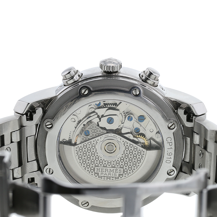 Orologio Hermès Clipper Chrono in acciaio Ref: Hermes - CP1.910  Circa 2000 - Detail D3