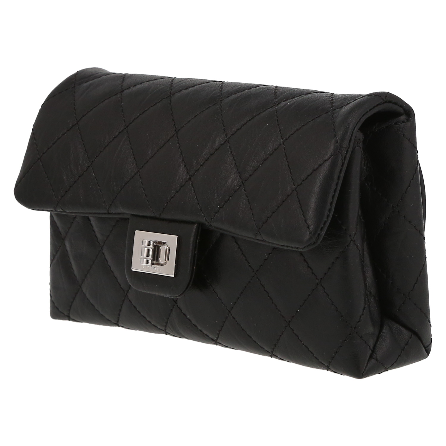 Pochette-ceinture Chanel Pochette ceinture en cuir grainé noir - Detail D3