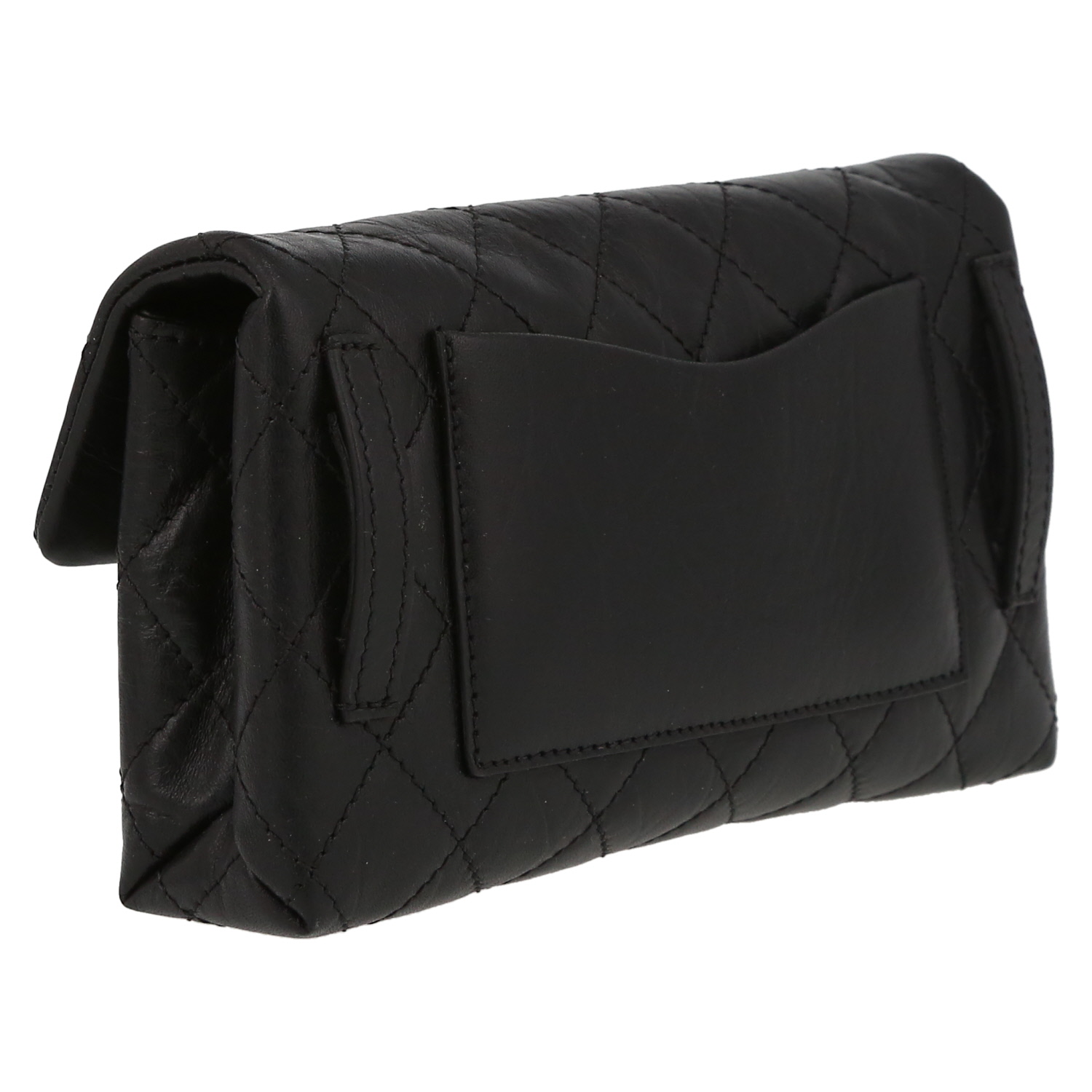 Pochette-ceinture Chanel Pochette ceinture en cuir grainé noir - Detail D6