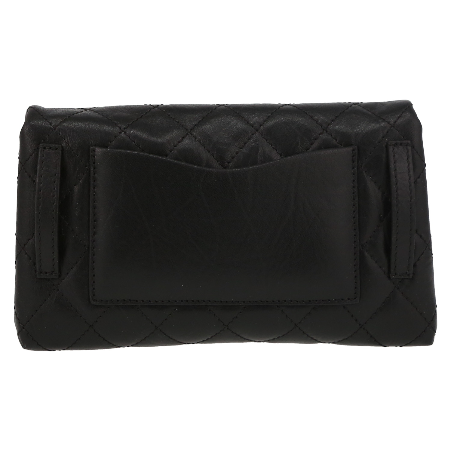 Pochette-ceinture Chanel Pochette ceinture en cuir grainé noir - Detail D7