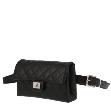 Pochette-ceinture Chanel  Pochette ceinture en cuir grainé noir