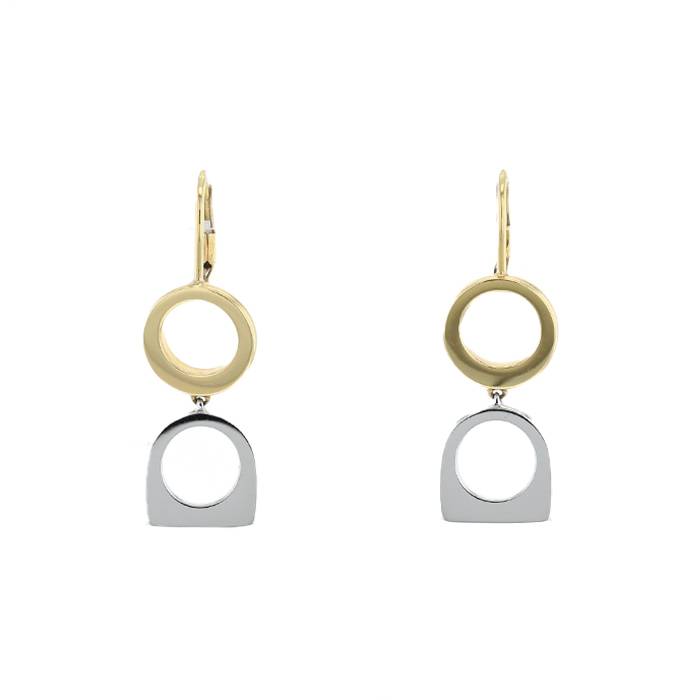 Fred Success earrings in yellow gold and white gold - 00pp
