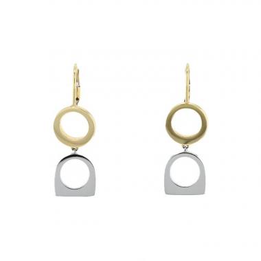 Fred Success earrings in yellow gold and white gold
