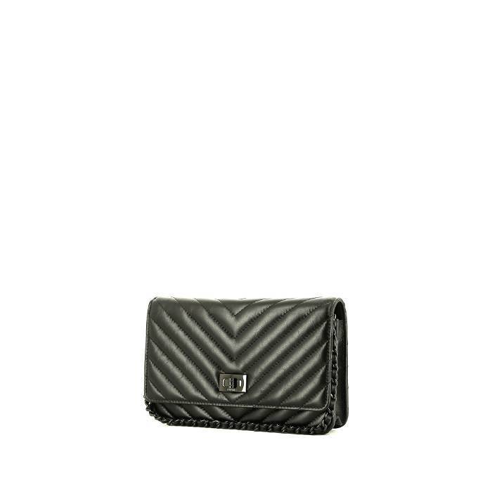 Chanel White And Black Quilted Lambskin Braided Edge Mini Flap Bag