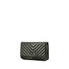 Chanel  Wallet on Chain shoulder bag  in black chevron quilted leather - 00pp thumbnail