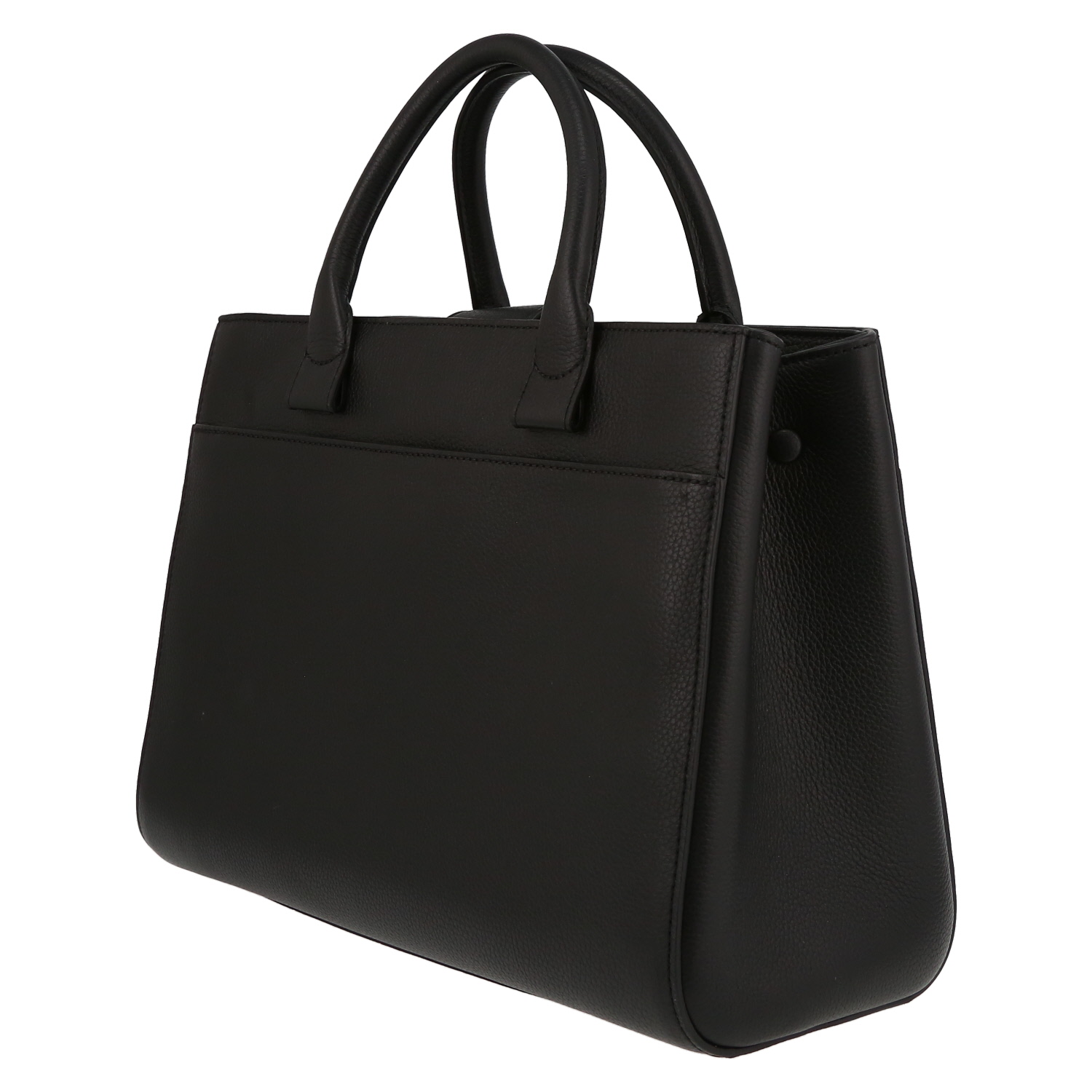 Chanel Executive shopping bag in black grained leather - Detail D5