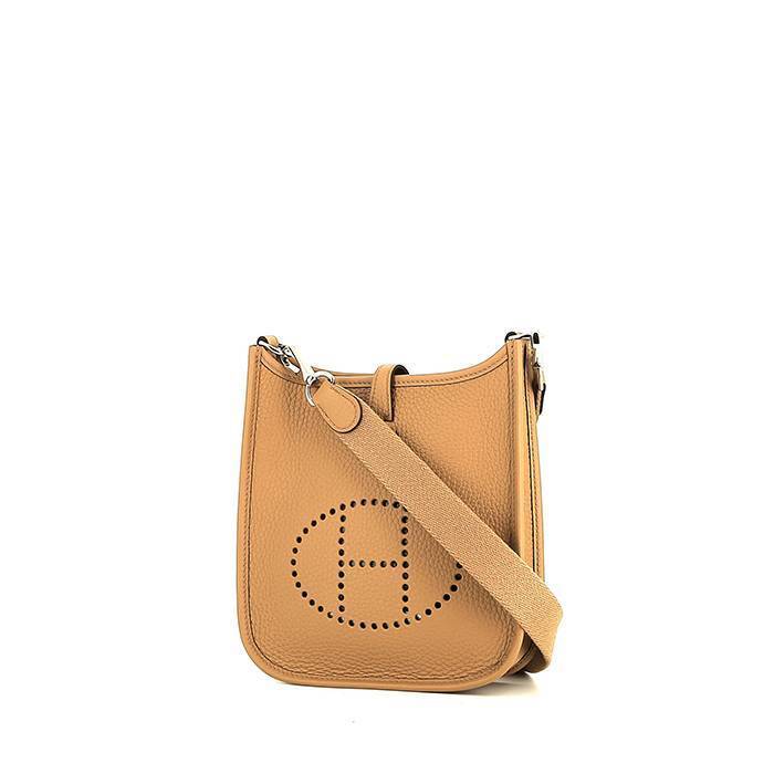Hermès  Mini Evelyne shoulder bag  leather taurillon clémence chai - 00pp