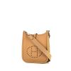 Hermès  Mini Evelyne shoulder bag  leather taurillon clémence chai - 00pp thumbnail
